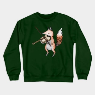 Left-Handed Violin Fox Crewneck Sweatshirt